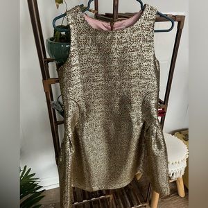 gold kids dress
